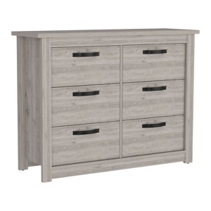 NicBex 6 Drawers Double Dresser for Bedroom,Chest of Drawers with Metal Handles,Modren Freestanding Dresser,Storage Dressers for Bedroom,Light Gray - 1 of 4