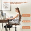 Bestier Ergonomic Criss Cross Chair, PU Leather Swivel Chair with Wheel & Bentwood, Lumbar Support for Yoga Meditation - 3 of 4