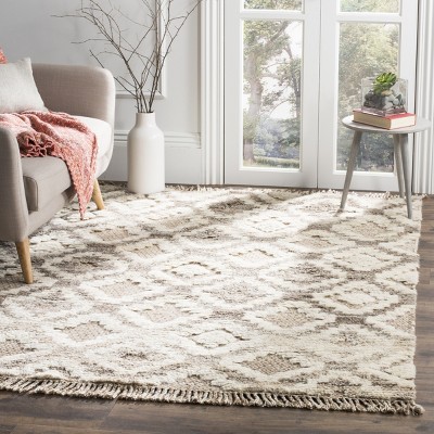 Nordic Hand-Knotted Wool 8' x 10' Area Rug in Black