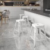 Emma and Oliver Commercial Grade 24"H Backless Distressed Metal Indoor-Outdoor Counter Stool - 2 of 4