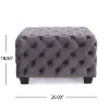 NicBex Modern 29" Square Ottomans Velvet Footstools with Button Tufted Stitching for Bedroom and Living Room - 2 of 4