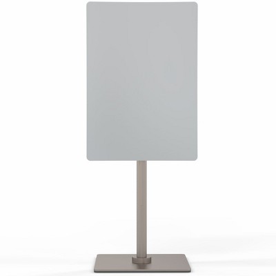 Brushed Nickel Minimalist Rectangular Magnifying Vanity Mirror