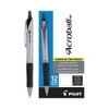 Pilot Acroball Pro Advanced Ink Hybrid Gel Pen, Retractable, Medium 1 mm, Black Ink, Silver/Black Barrel, Dozen - 3 of 4