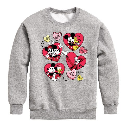 Boys' - Disney - Heart Grid Graphic Long Sleeve Fleece Sweatshirt - image 1 of 4