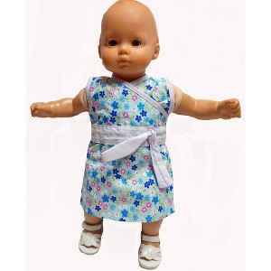 Versatile Blue Aline Dress Fit 18 Inch Girl Baby and Cabbage Patch Kid Doll - 1 of 4