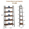 5 Tier Bookshelf, Narrow Home Office Book Shelf Display Rack, Rustic Brown Storage Organizer with Open Shelves - 3 of 4