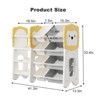 SKRAN Kids Bookshelf and Toy Storage, 4-Tier Toy Organizers W/8 Removable Storage Bins, Kids Toy Storage Organizer for Study Room, Bedroom, Kids Room - 3 of 4