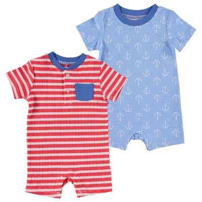 Chick Pea Baby Boy Baby Short Sleeve Romper 2 PC Set