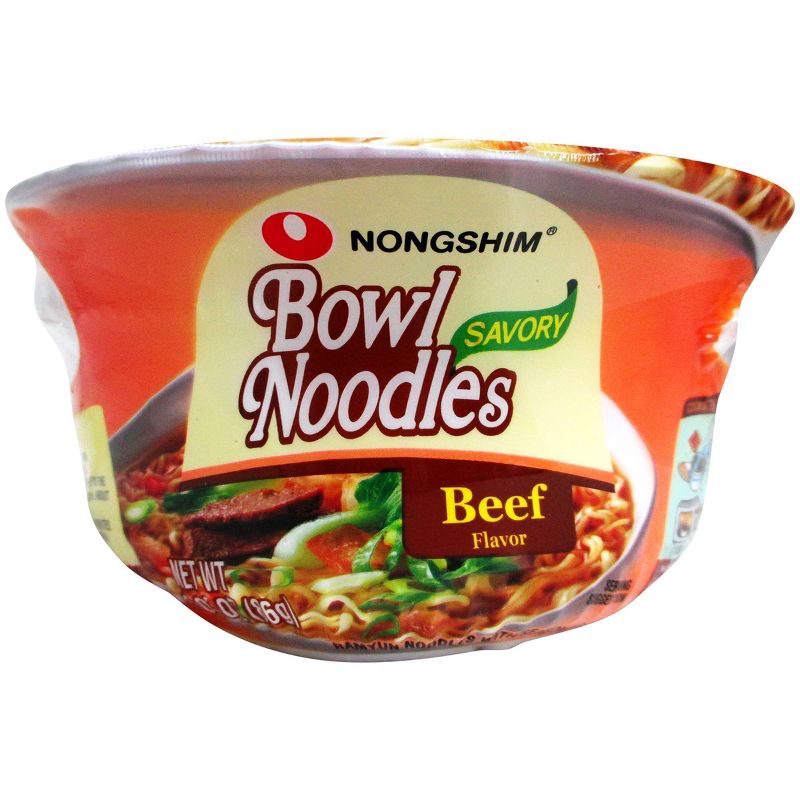 Nongshim Savory Beef Soup Microwavable Noodle Bowl - 3.03oz, 3 of 5