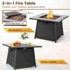 Tangkula Set of 7 Patio Furniture Set w/ 35" Propane Gas Fire Pit Table & Waterproof Cover - 2 of 4