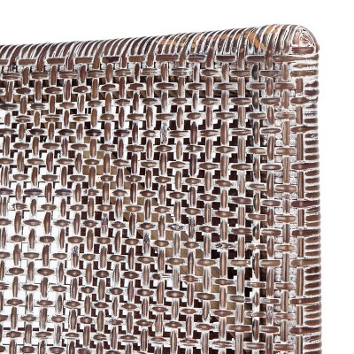 Donatella Brown Rattan and Cane Arm Chair