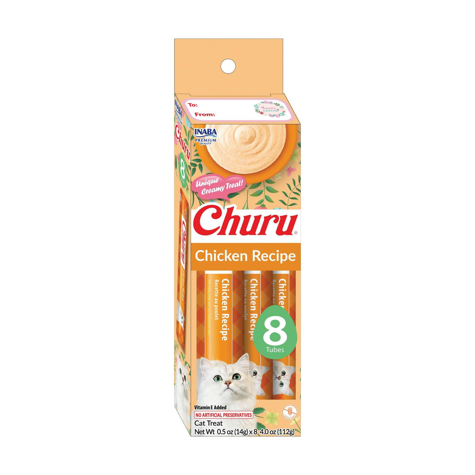 Inaba Churu Spring Chicken Flavor Lickable Cat Treats - 4oz/8ct