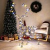 Tangkula Christmas 3D Lighted Reindeer Pre-Lit Rattan Buck w/ Large Antlers & 170 LED Lights - 4 of 4