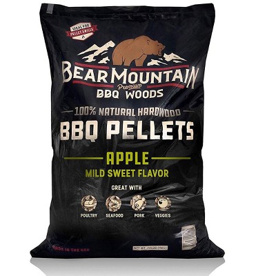 Bear Mountain BBQ FK12 Premium All-Natural Hardwood Mild and Sweet Apple BBQ Smoker Pellets for Outdoor Grills, 20 lbs