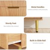 Dresser for Bedroom, Fluted Dressers & Chest of Drawers, Wooden Storage Organizer with Gold Metal Handles & Legs for Living Room, Entryway - 3 of 4
