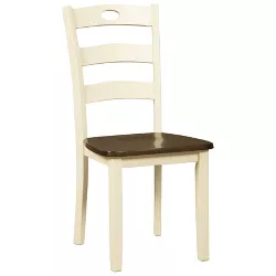 Set of 2 Woodanville Dining Room Side Chair White/Brown - Signature Design by Ashley
