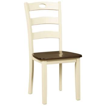 Set of 2 Woodanville Dining Room Side Chair White/Brown - Signature Design by Ashley