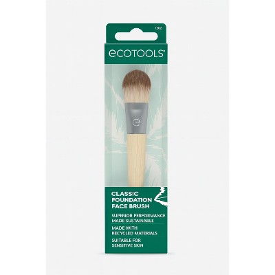 EcoTools Classic Foundation Face Brush, For Liquid,Cream,Makeup Brush For Natural Makeup, Buildable Coverage, Synthetic Bristles, 1.2 oz