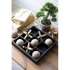 Wooden Tic-Tac-Toe Sets, 10"H Tabletop Games, Matte Black Finish, Set of Two by Kalalou - 2 of 3
