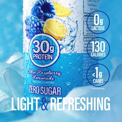Genius Gourmet Blue Raspberry Lemonade Sparkling Clear 30g Protein Shakes - 12 fl oz