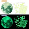 AFG3303 Home Decoration Luminous Stars Moon PVC Stickers, Specification: 435PCS+30cm Moon (Green) - 3 of 4