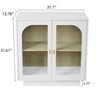 Aubrey Storage Cabinet with 2 Acrylic Door,Free Standing Accent Cabinet,Sideboards and Buffets With Adjustable Shelves-The Pop Home - 3 of 4