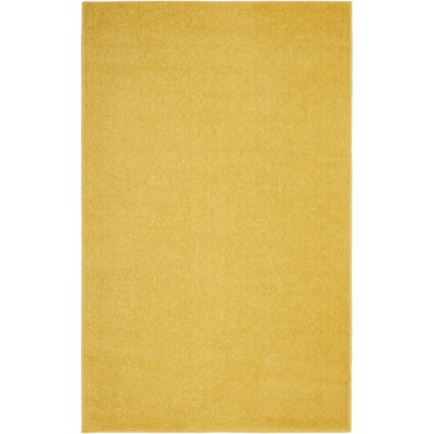 Sussexhome Lattice Collection Cotton Heavy Duty Low Pile Area Rug , 2' x  3', Banana Cream Yellow