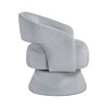 Velvet Upholstery Solid Wood Swivel Modern Luxury Accent Chair with Foam Padding, Attached Cushions and 360-Degree Swivel - 4 of 4