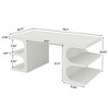 Resenkos Computer Desk, Office Desk, Study Desk,62" Executive Desk, Modern Office Computer Desk with Storage Shelves,White - 4 of 4