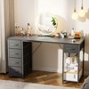 GTRACING 47 Inch Gaming Desk with 5 Fabric Drawers and Carbon Fiber Surface Compact Computer Table with Storage Organizer - 4 of 4