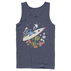 Men's Lilo & Stitch Tropical Waves Tank Top - 1 of 3