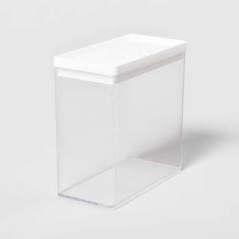 Hefty 32qt Slim Clear Plastic Storage Bin With Gray Hi-rise