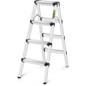 Aluminum Step Ladder Folding Ladders for Home Office with Anti-Slip Wide Pedal Lightweight Multipurpose Workbench - 1 of 4