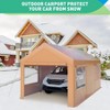 Outdoor Carport, Heavy Duty Car Canopy, Portable Garage Party Tent, Carport Shelter for Car Bike Boat Yellow - 3 of 4