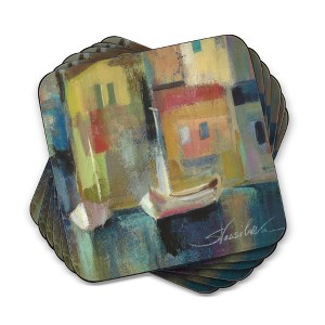 Pimpernel Evening Port Coasters Set of 6 - 4.25" Square - 1 of 4
