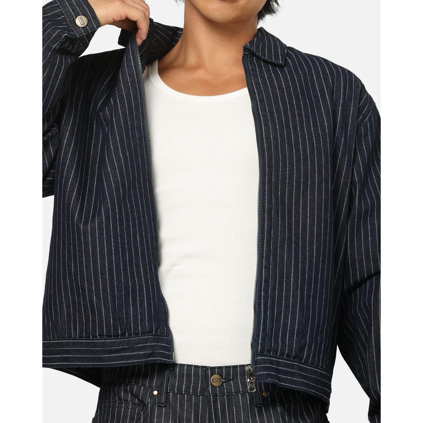 Мужские куртки Carre Lockout Pinstripe Jacket - Navy Pinstripe XL — фото 5