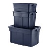Rubbermaid 10 Gallon Stackable Storage Container, Dark Indigo Metallic (12 Pack) - 3 of 4