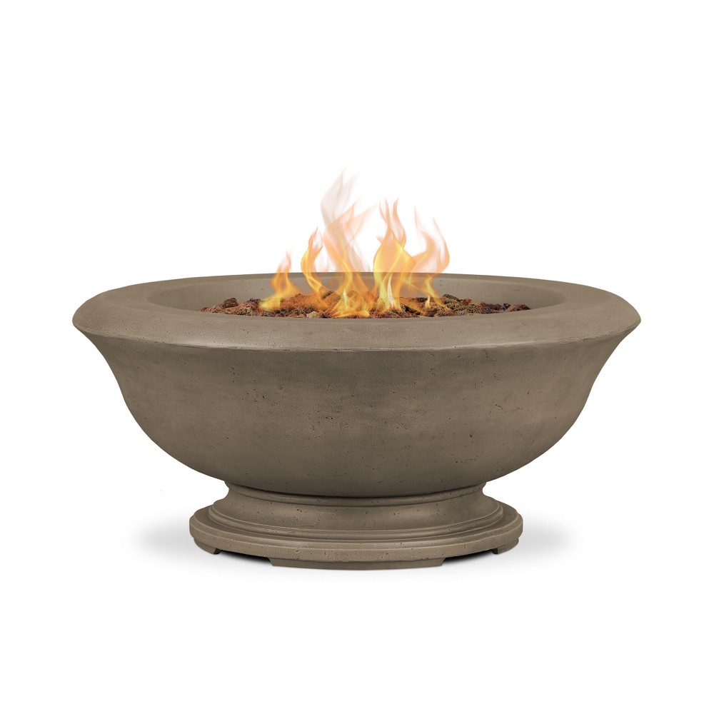Treviso 32 Round Gas Fire Pit With Natural Gas Conversion Kit Dove
