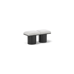 Meridian Furniture,Pavilion Boucle Fabric Bench - 1 of 4