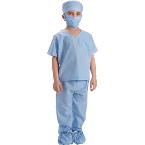 Dress Up America Blue Doctor and Nurse Costume Scrubs For Toddler Boys - 1 of 3