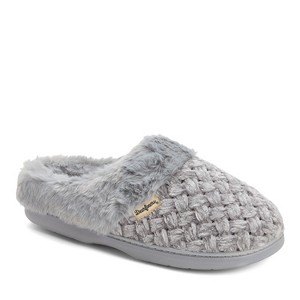 Dearfoams Womens Claire Cable Knit Chenille Clog House Slipper - 1 of 4