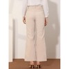Allegra K Women's Bell Bottom Long High Waist Elegant Work Trousers - 4 of 4