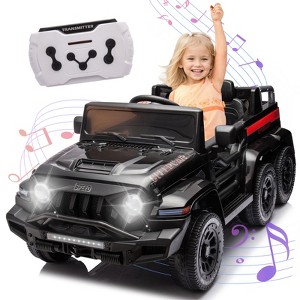 Ride On Truck Car, 24V Kids' Electric Vehicles W/Parents Control, Twin 35W Motors 3.5MPH Max Speed, USB Music Player, 6 Wheels Gift for Boy & Girl - 1 of 4