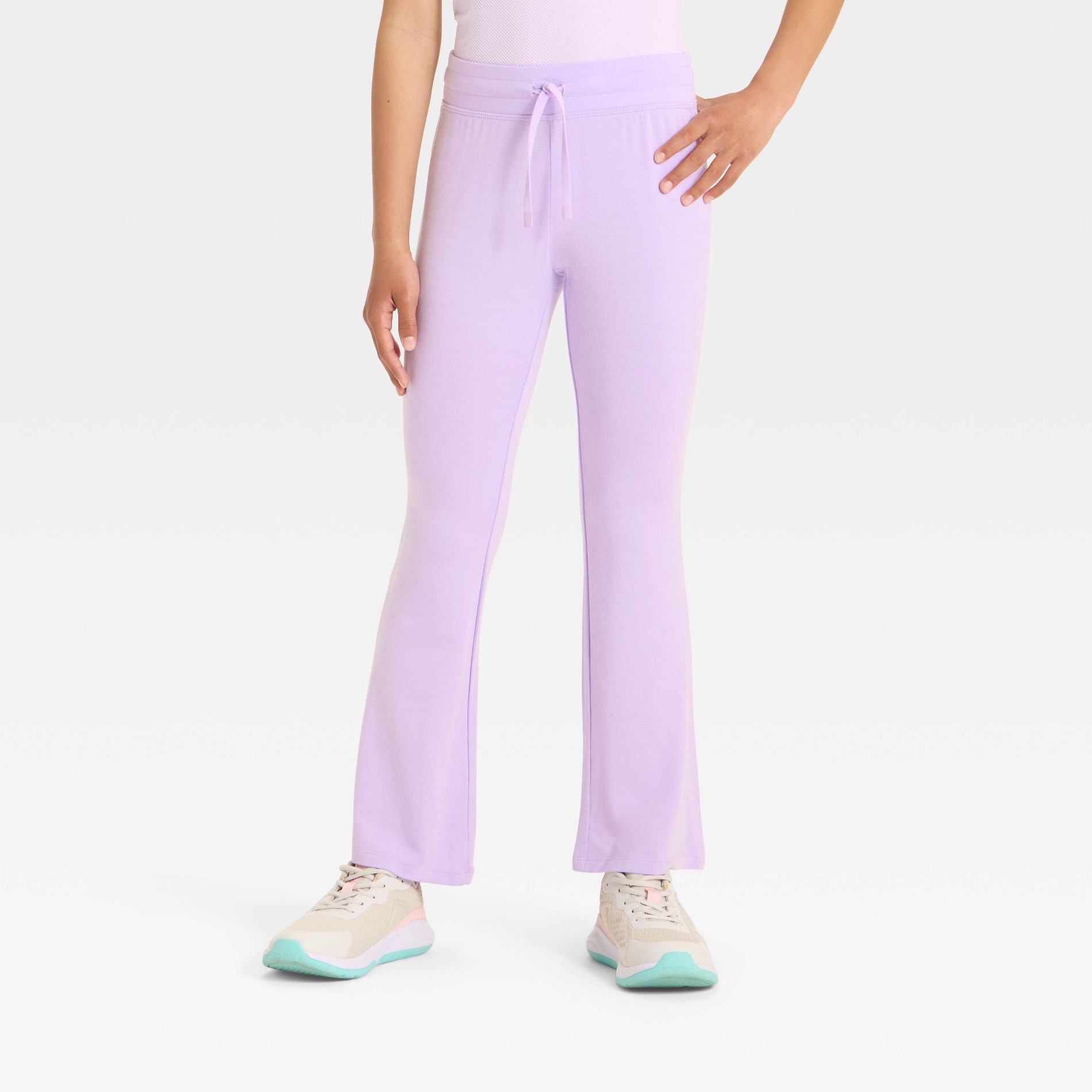 Girls' Modal French Terry Flare Pants - All In Motion™