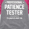 Girls' - Instant Message - Professional Patience Tester Shirt Tail Raglan Graphic T-shirt - 2 of 4