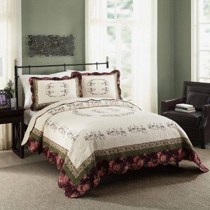 Modern Heirloom Brooke Quilt Set Ivory - 1 of 4