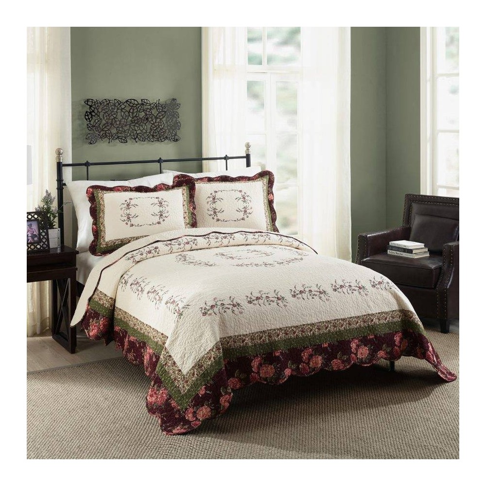 Photos - Duvet Modern Heirloom Full/Queen Brooke Quilt Set Ivory