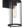 Possini Euro Design Modern Wall Light Sconce Matte Black Hardwired 19 1/2" 2-Light Fixture Clear Glass Shades for Bedroom Bathroom - 4 of 4
