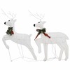 Aghana Digitals 2-Piece White Christmas Reindeer Decor with 40 LED Lights, 8 Lighting Effects, - 3 of 4