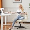 FURNIinspire Task And Office Chairs Cross Legged Chair, Swivel Armless Office Chair No Wheels, Adjustable Height, Beige, 26.8"*26.4"*36.8" - 2 of 4